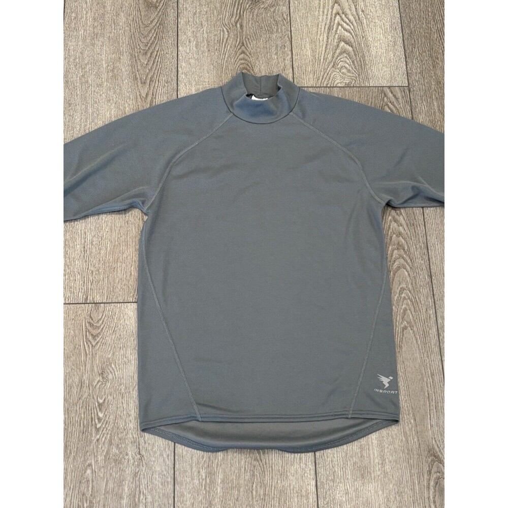 INSPORT POLARTEC Long Sleeve Shirt Grey Men’s Small Made In the USA‎ Hiking